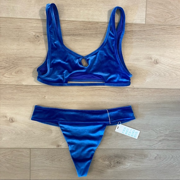 Frankies Bikini Set Velvet Frankies Bikinis Bikinis High Neck Bikinis